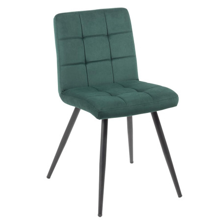 Chaise en velours vert Chafra - Casita