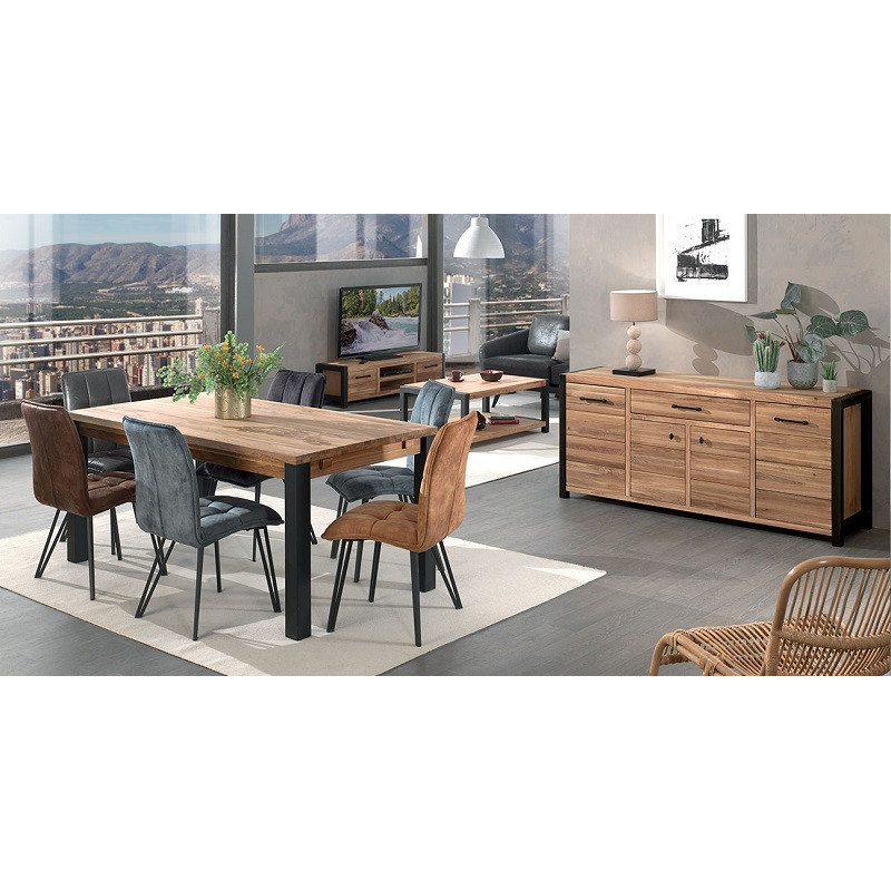 Mange-debout 150 cm en chêne & métal Catane - CASITA