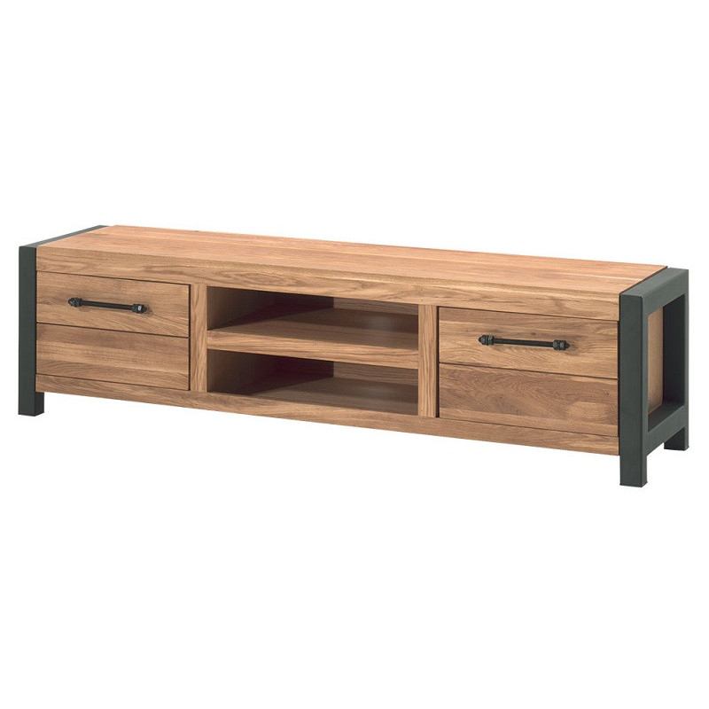 Meuble TV 150 cm en chêne & métal Catane - CASITA