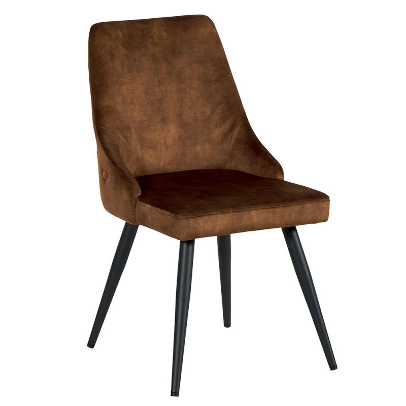 Chaise Casta en tissu havane - Casita