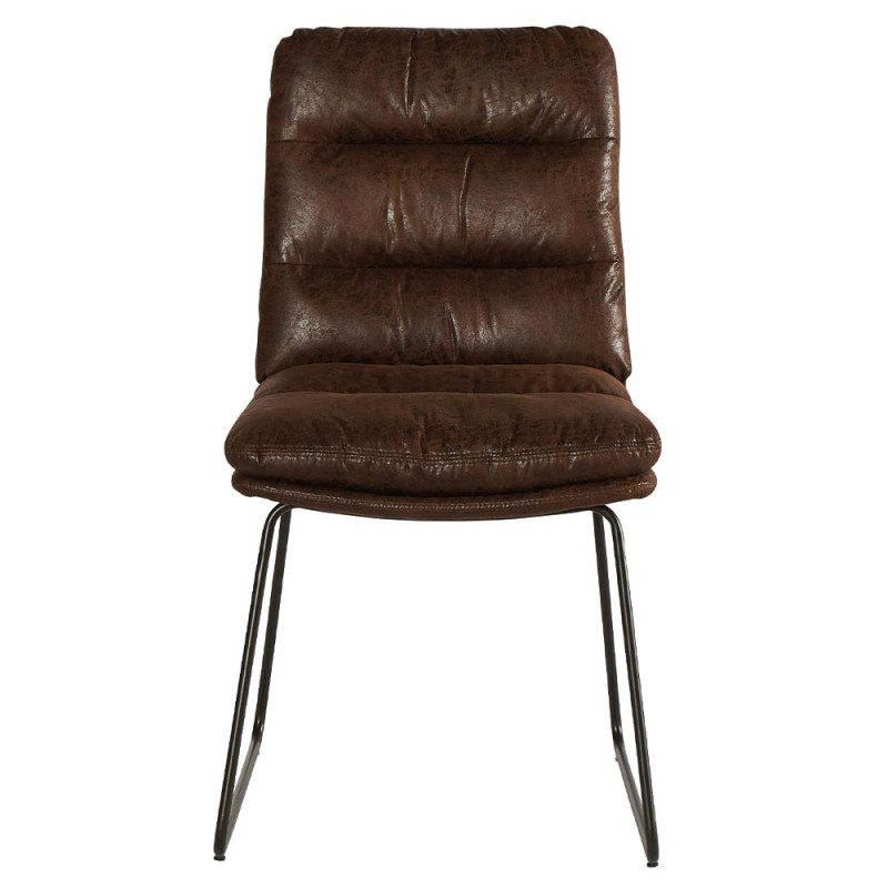 Chaise de table Moon en tissu havane - Casita