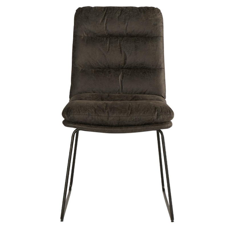 Chaise de table Moon en tissu gris - Casita