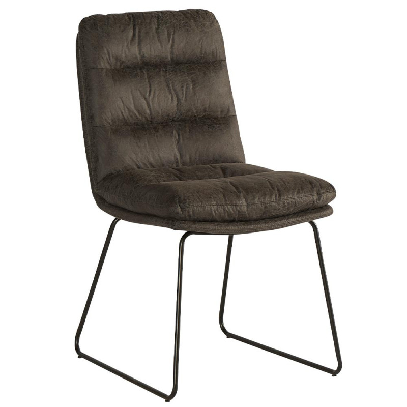 Chaise de table Moon en tissu gris - Casita