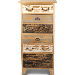 Commode Caba 6 tiroirs H 120 cm en mindi