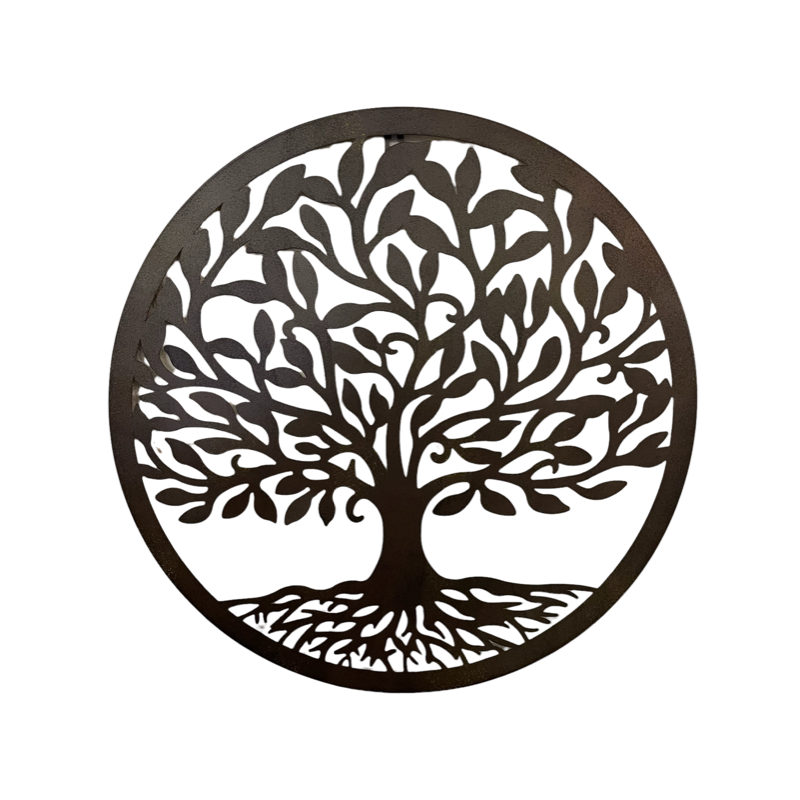 Décoration murale Arbre de Vie en métal brun 50 cm