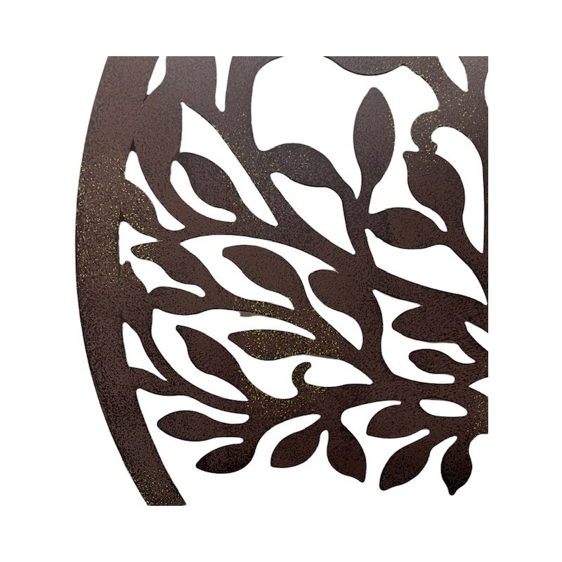 Décoration murale Arbre de Vie en métal brun 50 cm