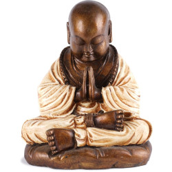 Statue de Moine Shaolin 25 cm - Blanc