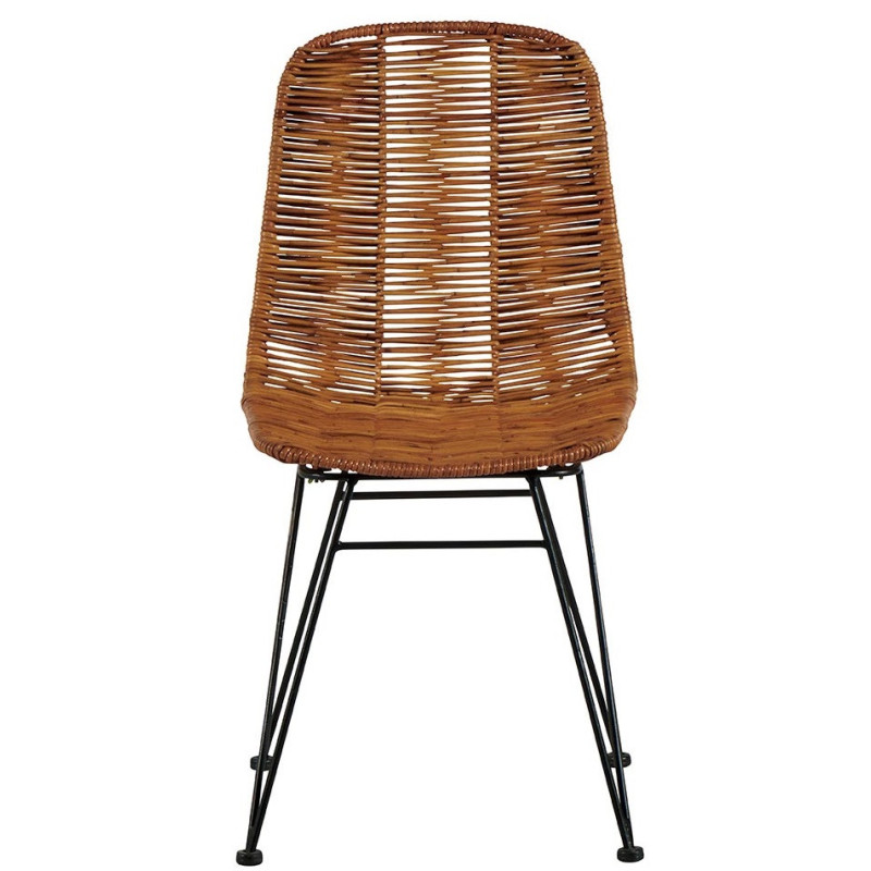 Chaise en rotin & métal Steen