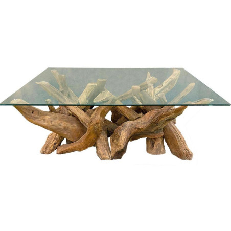 Table basse rectangulaire Lima en teck