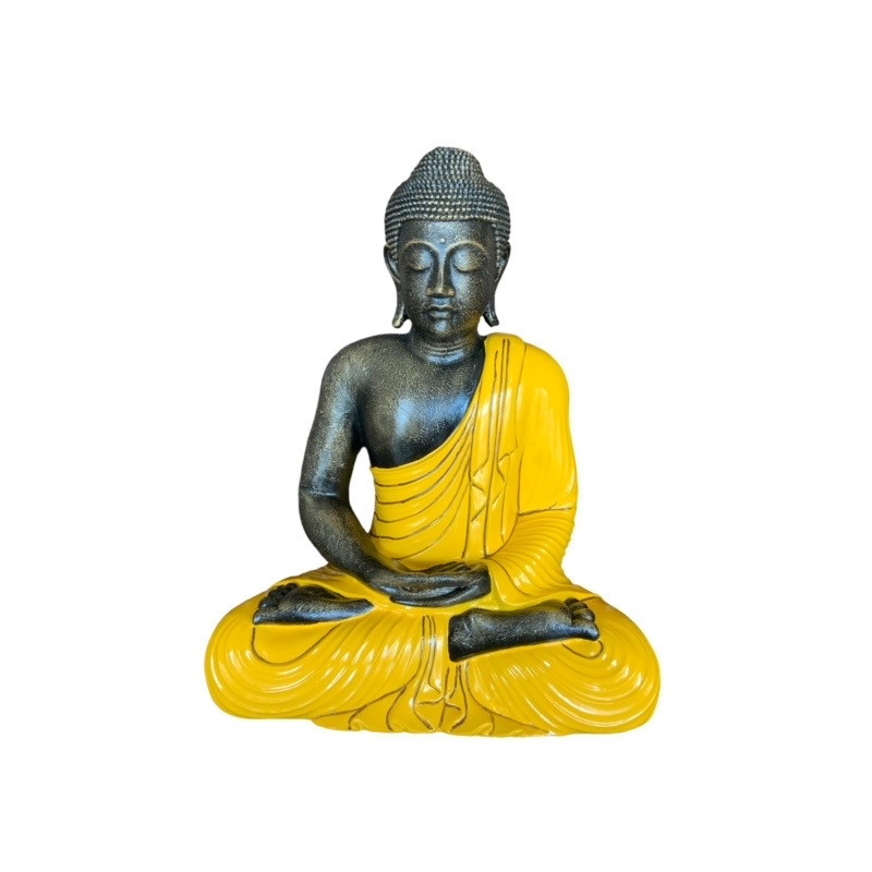 Statue de Bouddha assis - Jaune