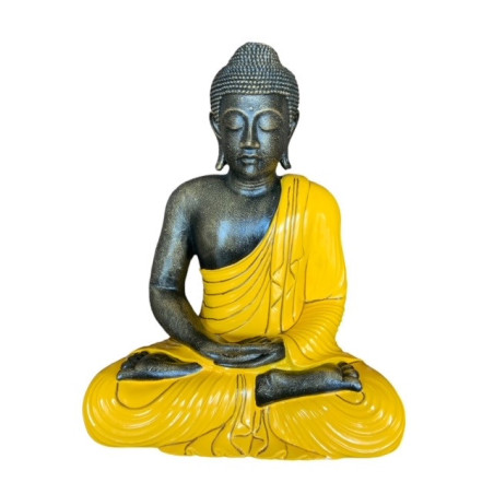 Statue de Bouddha assis - Jaune