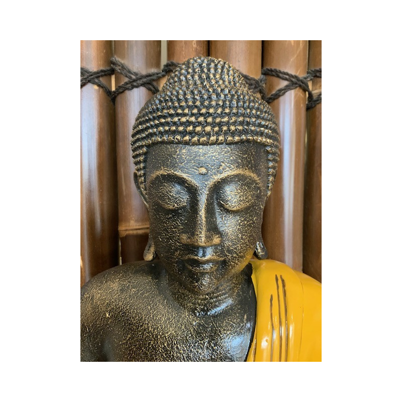 Statue de Bouddha assis - Jaune