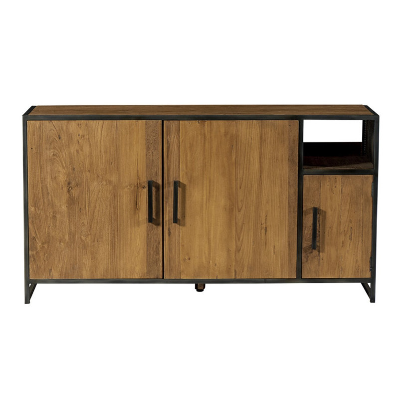 Bahut Athena 3 portes 1 niche en teck - Casita