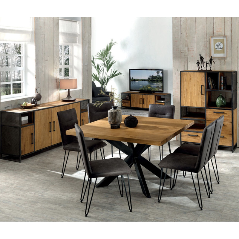 Meuble TV Athena 2 portes en Teck - Casita