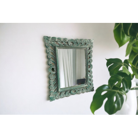 Miroir en bois Bali - Vert