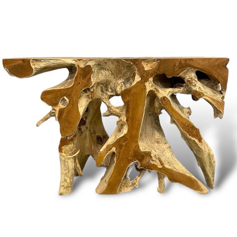 Console Gola en racine de teck 120 cm