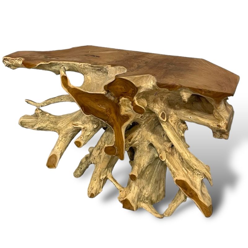 Console Faka en racine de teck 125 cm
