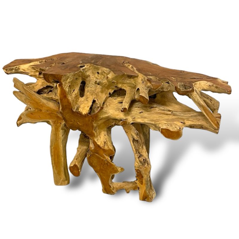 Console Lapo en racine de teck 120 cm