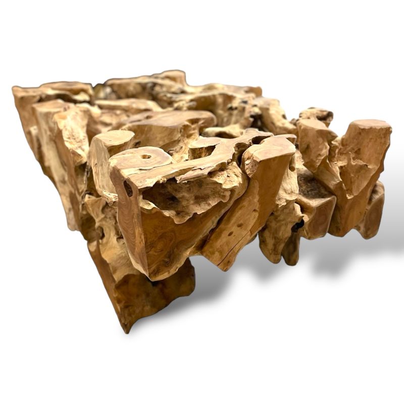Table basse Enam en racine de teck