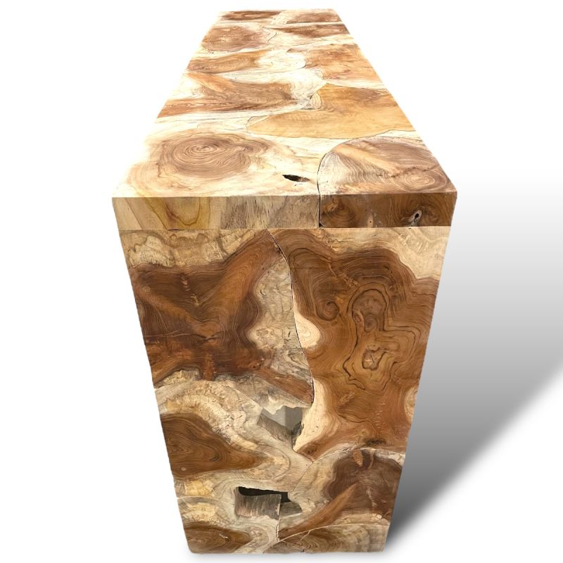 Console Faka en racine de teck 120 cm