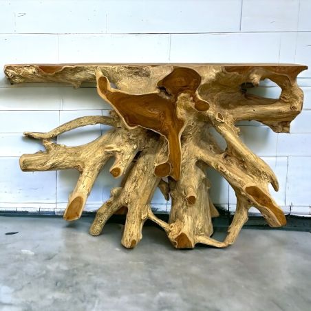 Console Faka en racine de teck 125 cm
