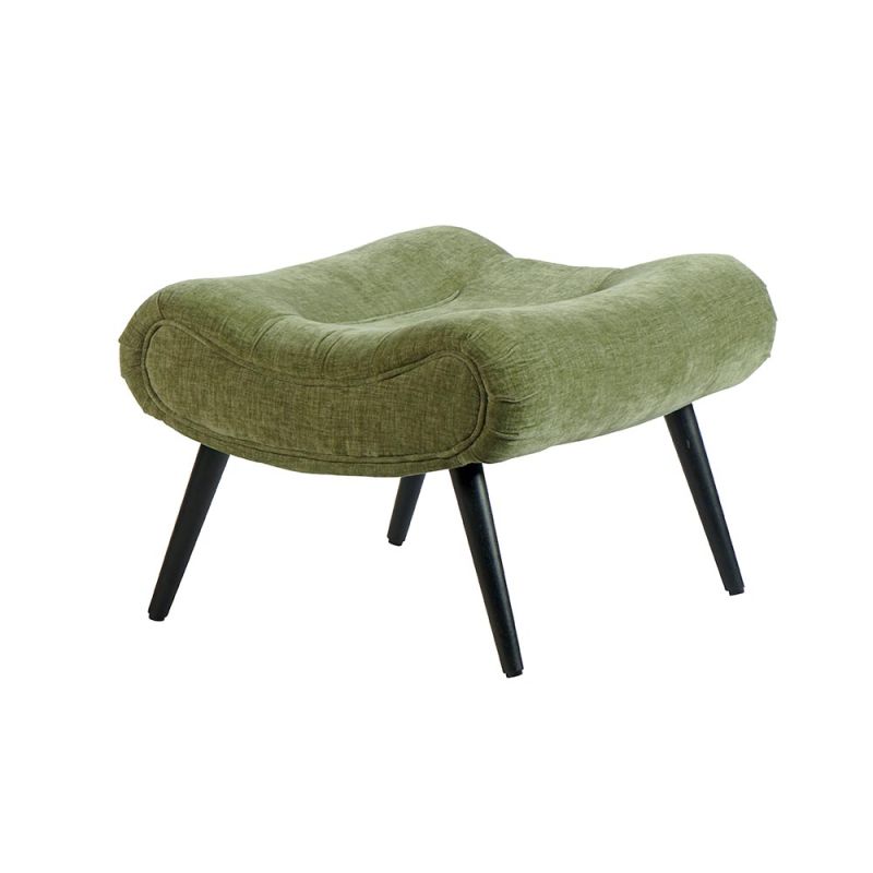 Fauteuil avec pouf CASPE - Vert
