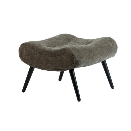 Fauteuil avec pouf CASPE - Gris