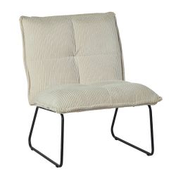 Fauteuil en velours blanc Faucal - Casita
