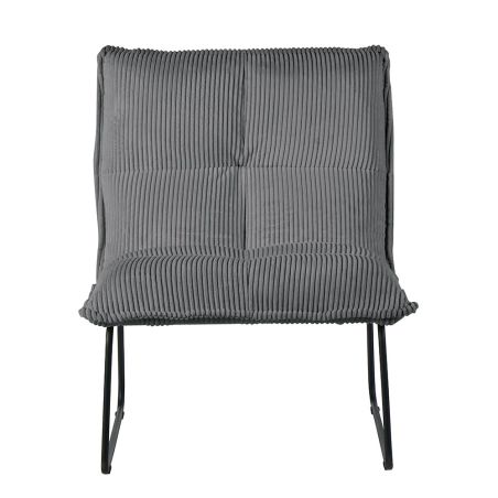 Fauteuil en velours gris Faucal - Casita