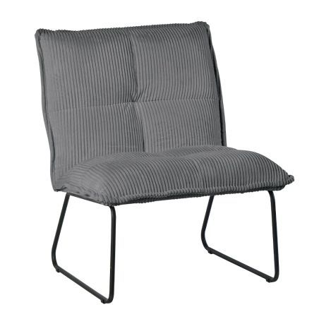 Fauteuil en velours gris Faucal - Casita