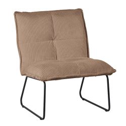 Fauteuil en velours Camel Faucal - Casita