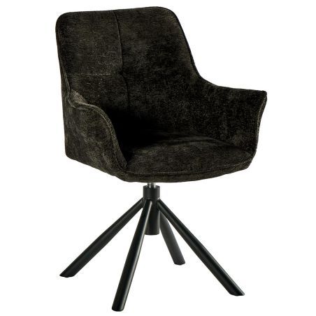 Chaise tournante Ewing - Noir