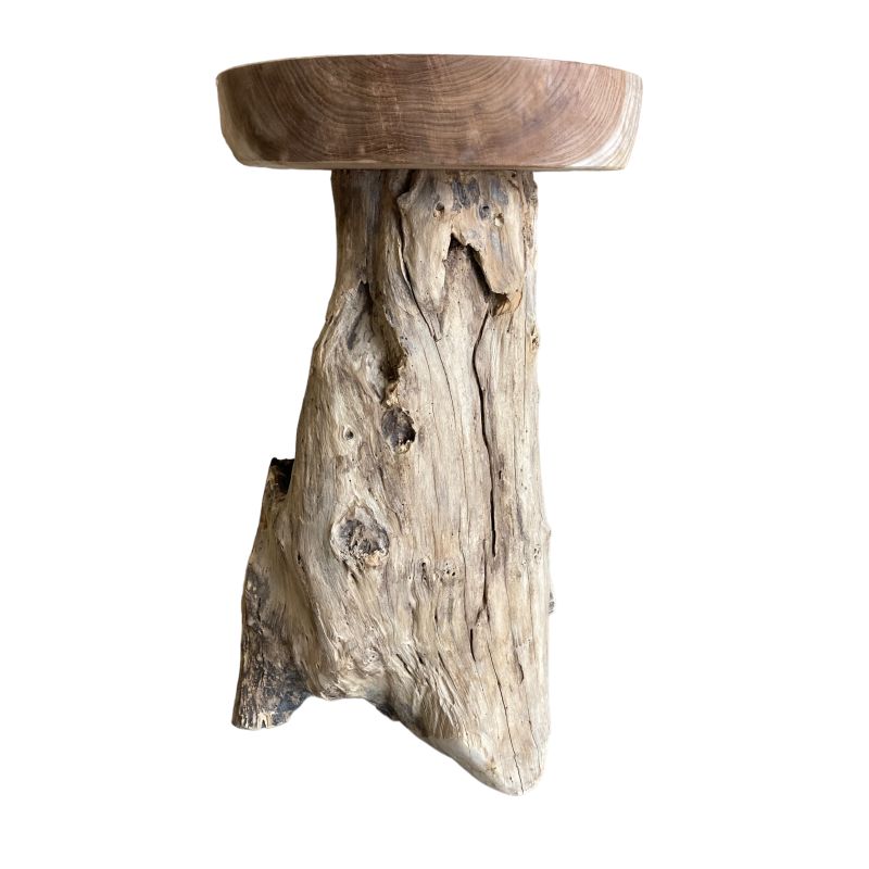 Tabouret haut en teck
