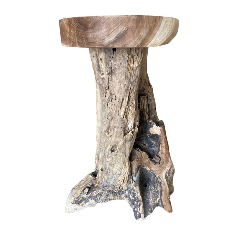Tabouret haut en teck