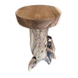 Tabouret haut en teck