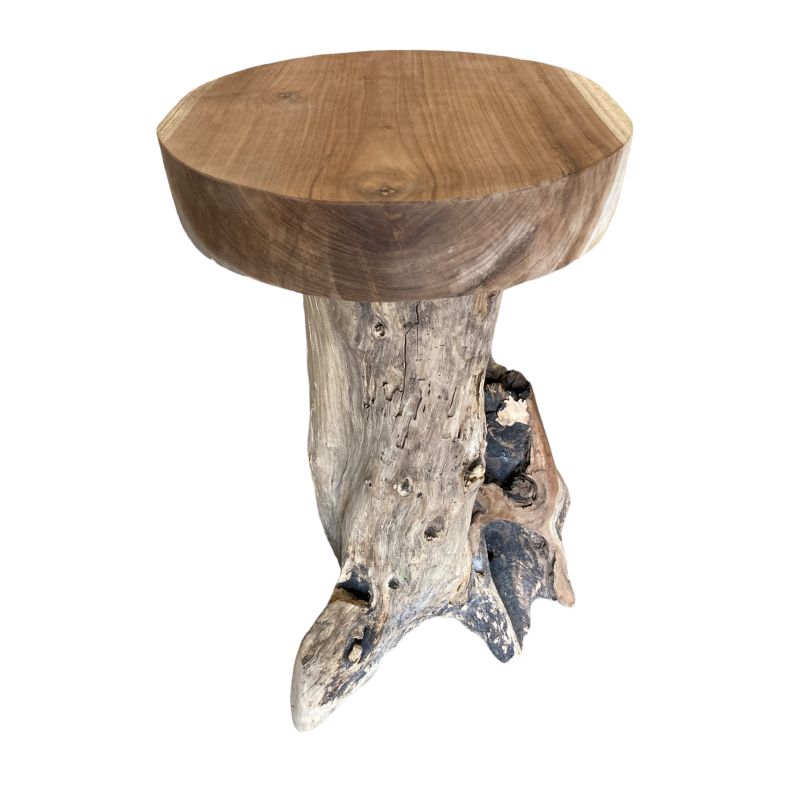 Tabouret haut en teck