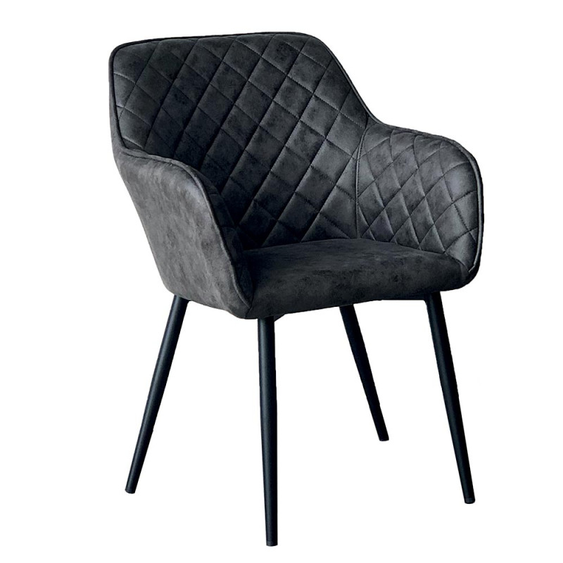 Chaise Capitonnée CORK gris - CASITA