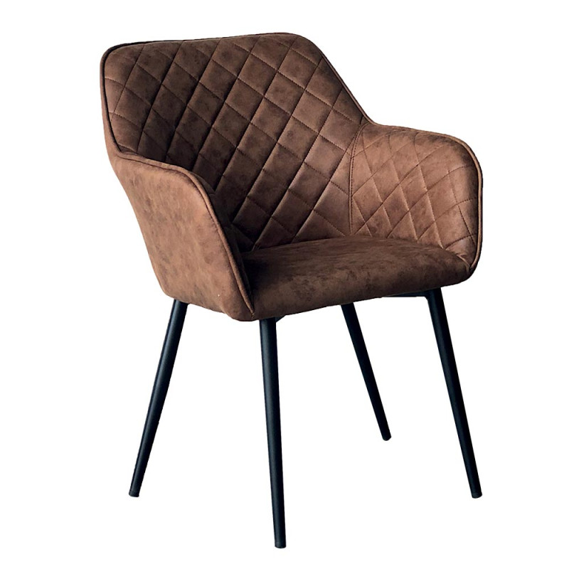 Chaise Capitonnée CORK havane - CASITA