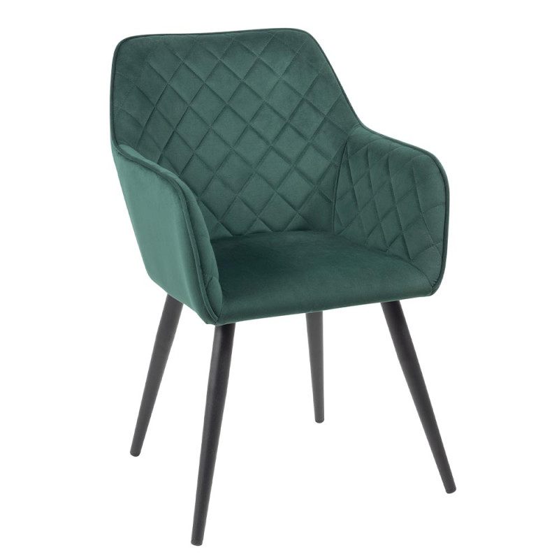 Chaise Capitonnée CORK vert - CASITA