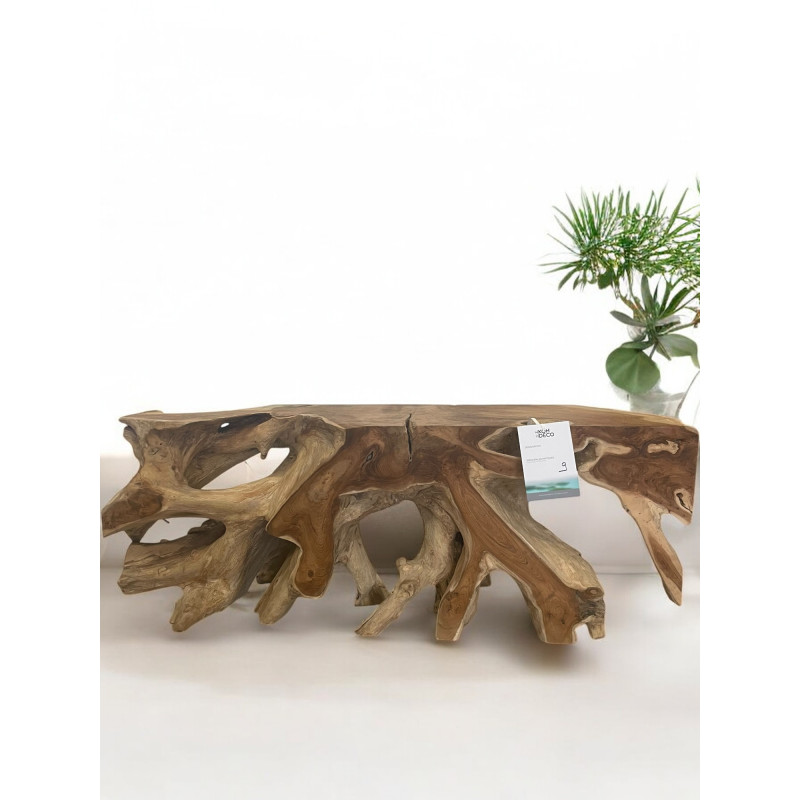 Meuble TV en Racine de Teck 120 cm Melasti