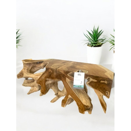 Meuble TV en Racine de Teck 120 cm Melasti