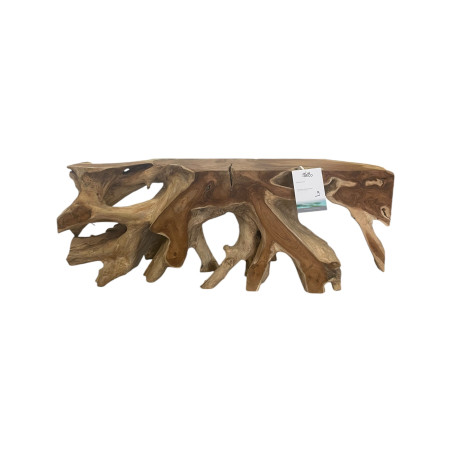 Meuble TV en Racine de Teck 120 cm Melasti