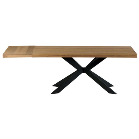 Table industrielle pin massif et métal 180 cm - CASITA