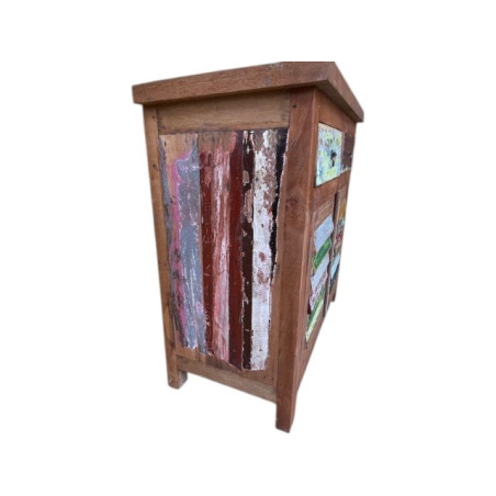 Bahut bas en bois de bateau recyclé 2 portes - Buno