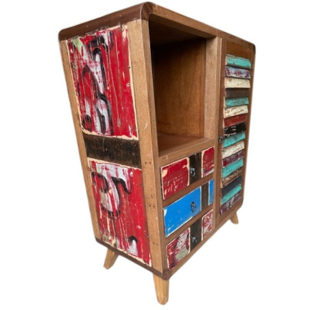 Meuble d'entrée Baha en Bois Recyclé Sun