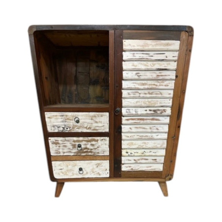 Meuble d'entrée Baha en Bois Recyclé - White