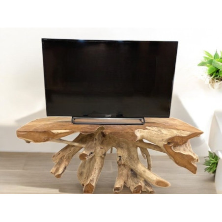 Meuble TV en Racine de Teck  120 cm Bingin