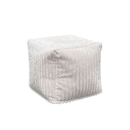 Pouf Carré Lizard Blanc - CASITA