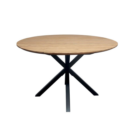 Table Ronde BAHIA en Teck Recyclé et Métal Ø 130 - CASITA