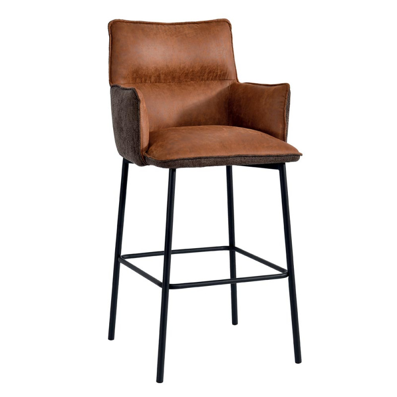 Chaise Îlot Central LOKKA Marron - CASITA